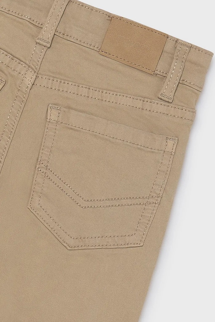 Chlapec Mayoral nohavice detské bavlnené s elastanom slim fit basic 517.5A.Mini.9BY2 béžová