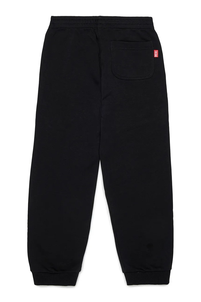 Diesel spodnie joggery dziecięce z bawełną PRES TROUSERS J03031.KYAZ3 czarny AW26