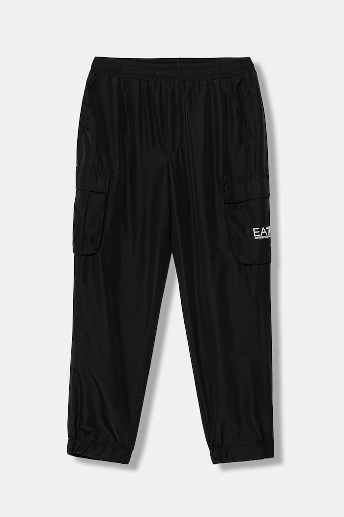 EA7 Emporio Armani spodnie cargo dziecięce czarny 7B000029.AF12872