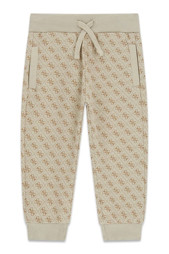 Guess spodnie dresowe dziecięce bawełniane beżowy N6YB08.K4145.9BY2