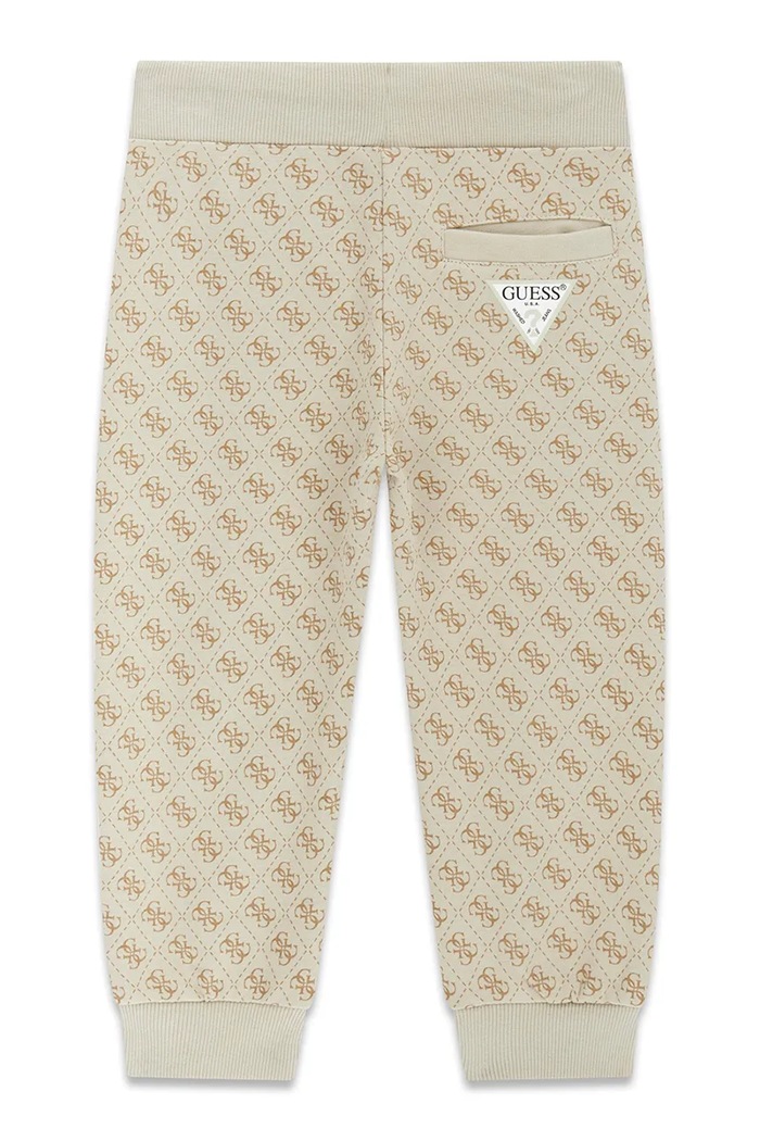 Guess spodnie dresowe dziecięce bawełniane N6YB08.K4145.9BY2 beżowy AW26