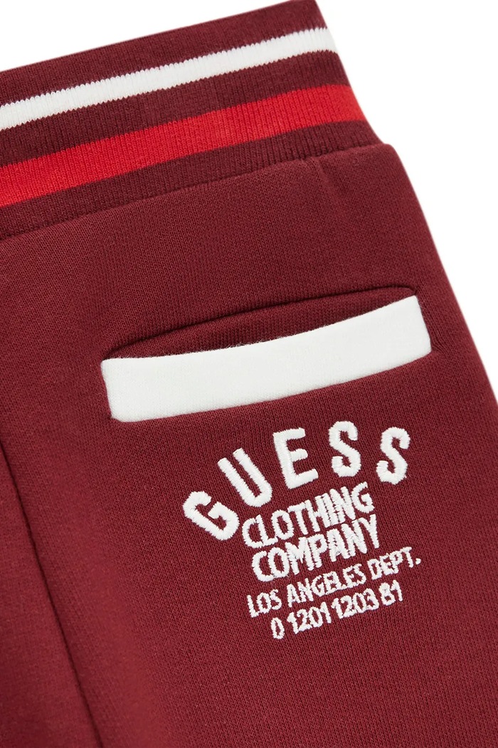 Chłopiec Guess spodnie dresowe dziecięce z bawełną N6YB01.K4137.9BY2 bordowy