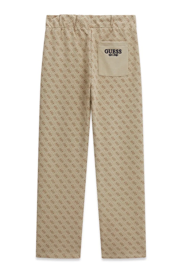 Guess spodnie dresowe dziecięce bawełniane L6YB07.K4094.9BY2 beżowy AW26