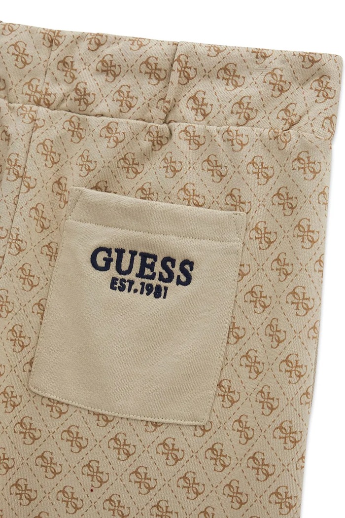 Chłopiec Guess spodnie dresowe dziecięce bawełniane L6YB07.K4094.9BY2 beżowy