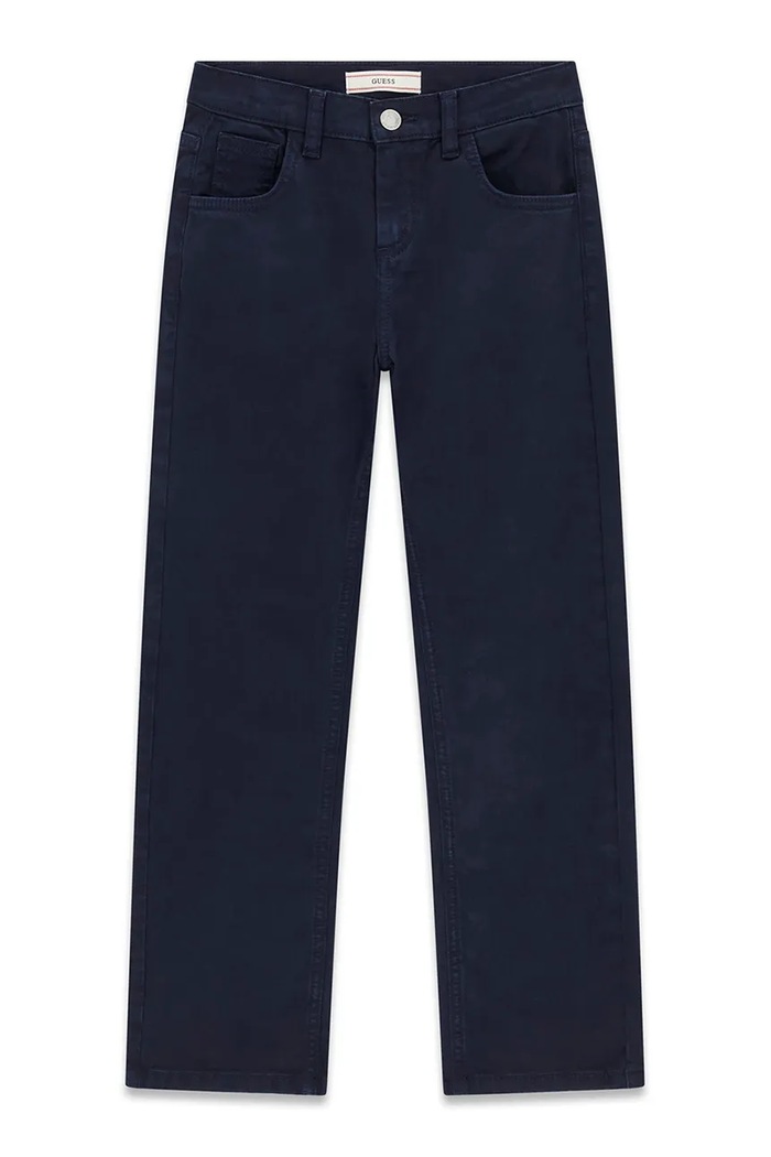 Guess spodnie straight dziecięce bawełniane z elastanem L6YB06.W2733.9BY2 granatowy AW26