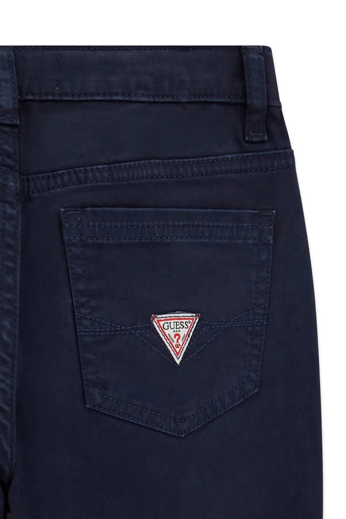 Guess spodnie straight dziecięce bawełniane z elastanem granatowy L6YB06.W2733.9BY2