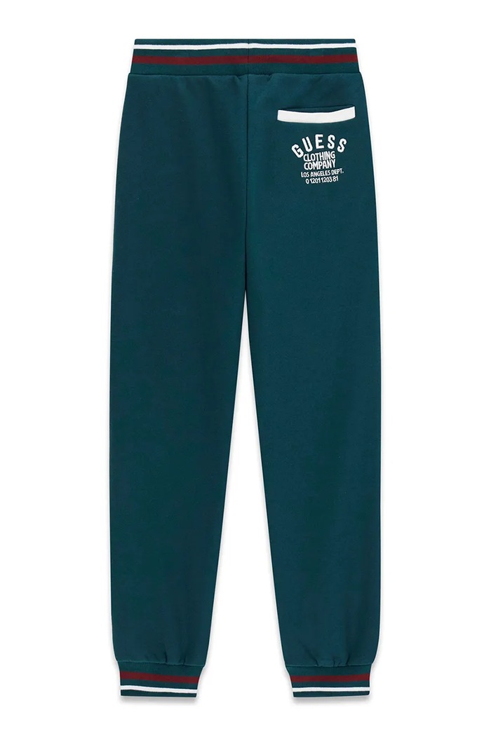 Guess spodnie dresowe dziecięce z bawełną L6YB02.K4085.9BY2 zielony AW26