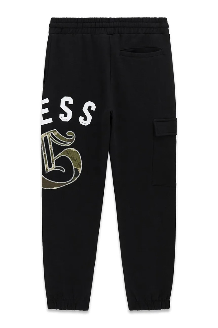 Guess spodnie dresowe dziecięce bawełniane L6YB01.K4083.9BY2 czarny AW26