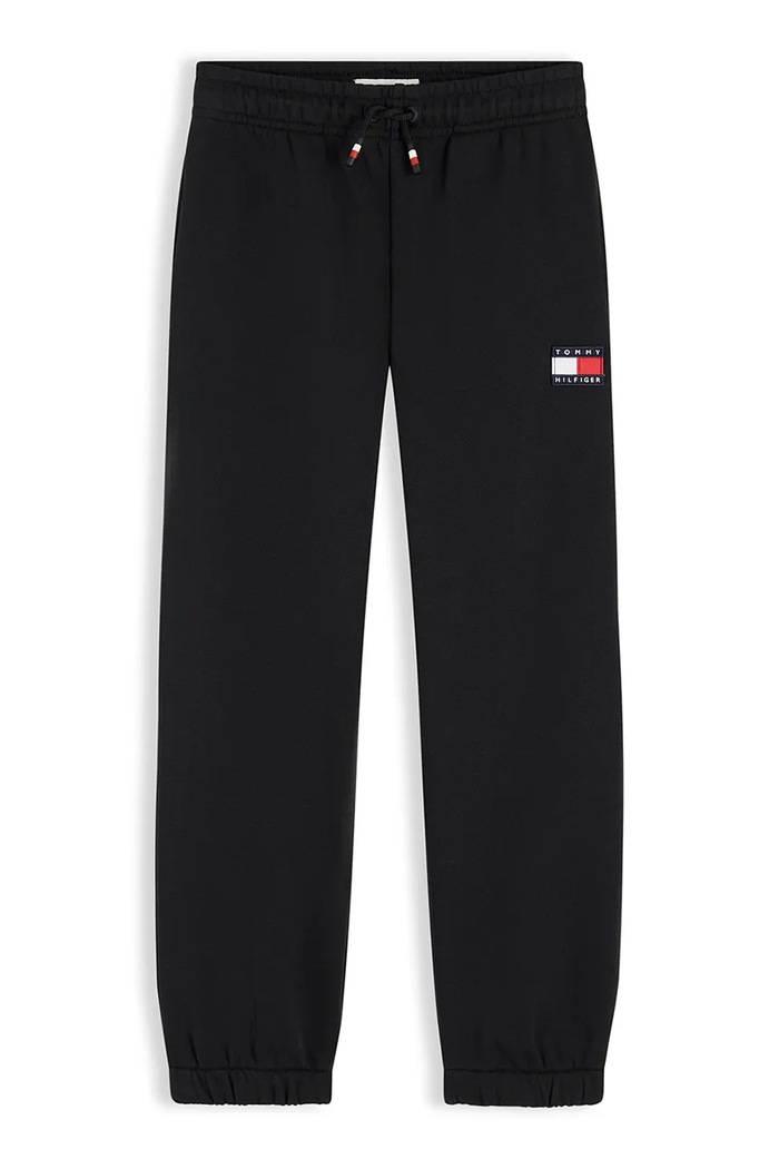 Tommy Hilfiger spodnie dresowe dziecięce bawełniane KS0KS00715.128.176.9BY2 czarny AW26