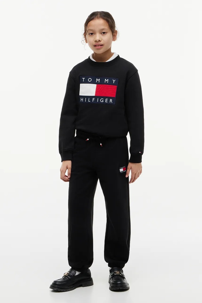 Tommy Hilfiger spodnie dresowe dziecięce bawełniane czarny KS0KS00715.128.176.9BY2