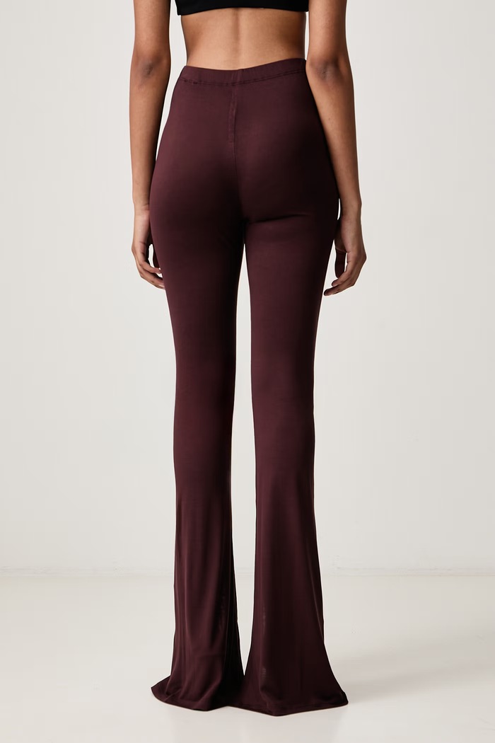 Odzież Rick Owens Lilies Spodnie damskie z wiskozy Carla LI02F2339.RV bordowy
