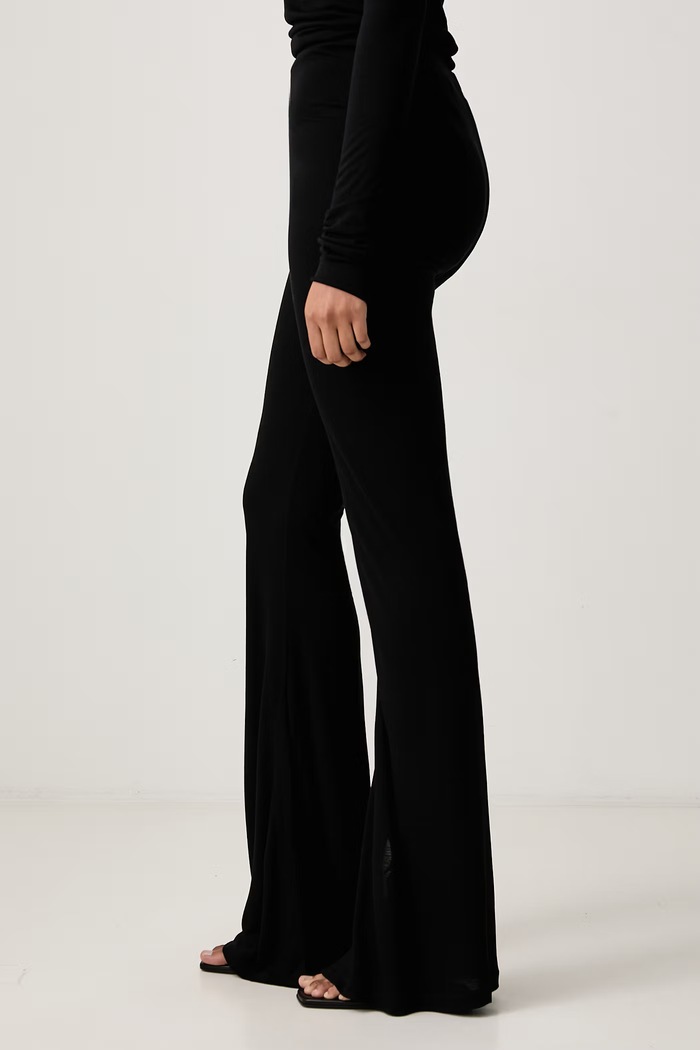 Spodnie damskie z wiskozy Carla Rick Owens Lilies LI02F2339.RV czarny