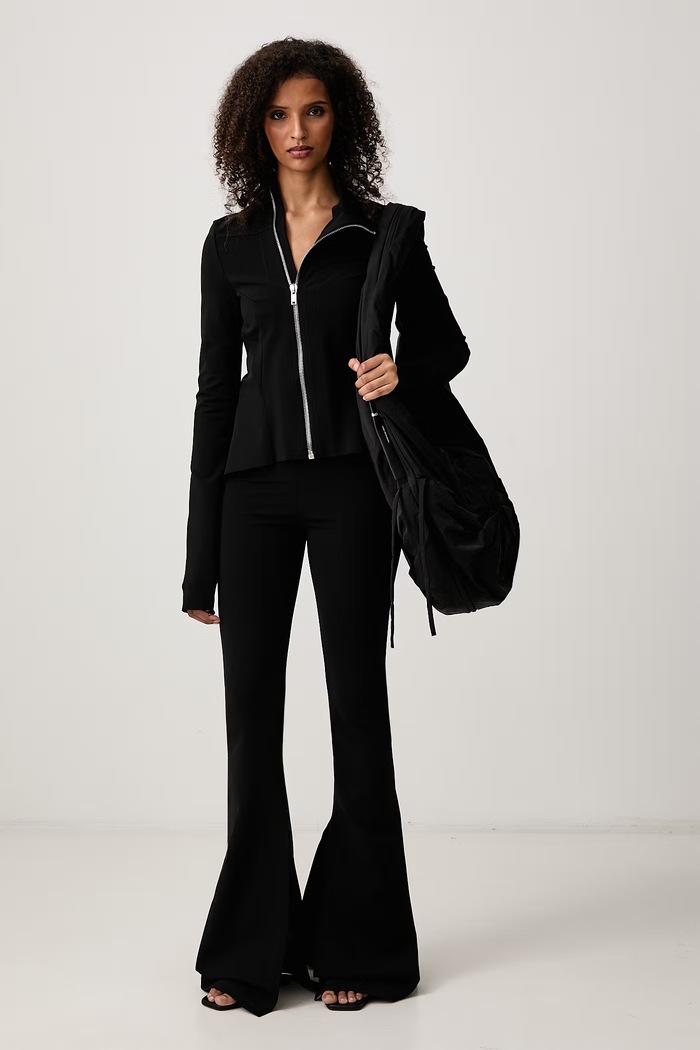 Rick Owens Lilies Carla spodnie z wiskozą damskie LI02F2339.JCVS czarny AW26