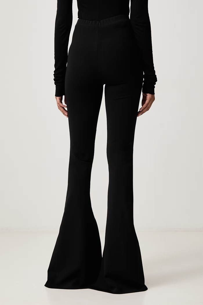 Odzież Rick Owens Lilies Carla spodnie z wiskozą damskie LI02F2339.JCVS czarny