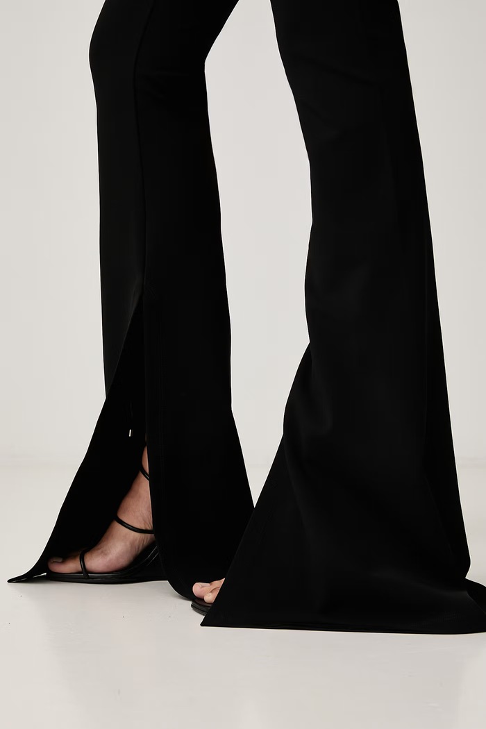 Carla spodnie z wiskozą damskie Rick Owens Lilies czarny LI02F2339.JCVS