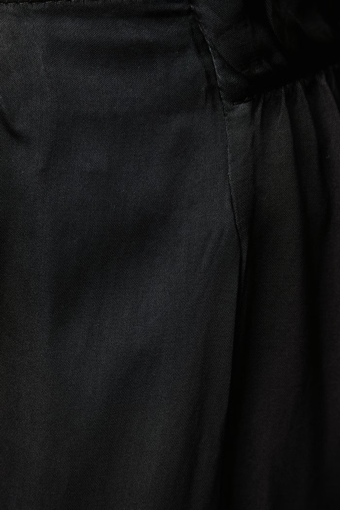 Spodnie wide leg damskie z wiskozy Haveone PWG.R035 czarny