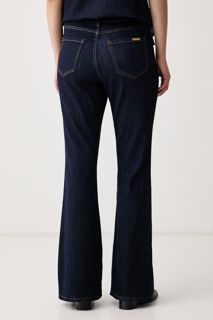 Odzież Joseph Ribkoff Jeansy flare damskie 264963 granatowy