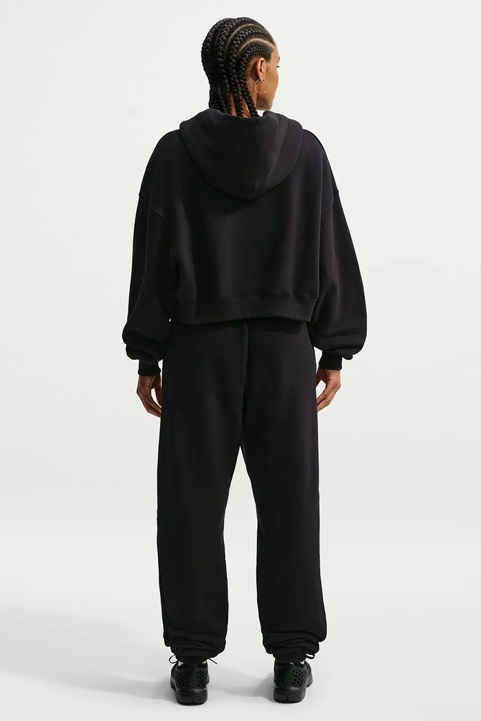 Nike Sportswear Spodnie dresowe damskie z bawełną Studio Fleece IM8074.001 czarny AW26