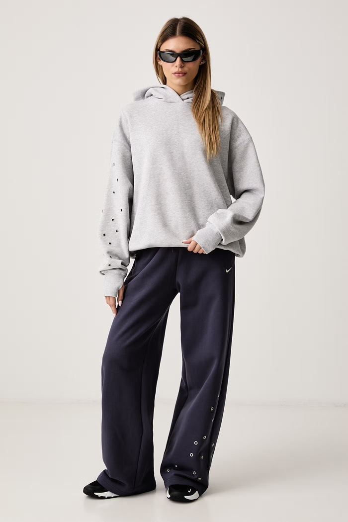 Nike Sportswear Παντελόνι επίσημο γυναικείο με βαμβάκι Studio Fleece IX7048.013 μπλε AW26