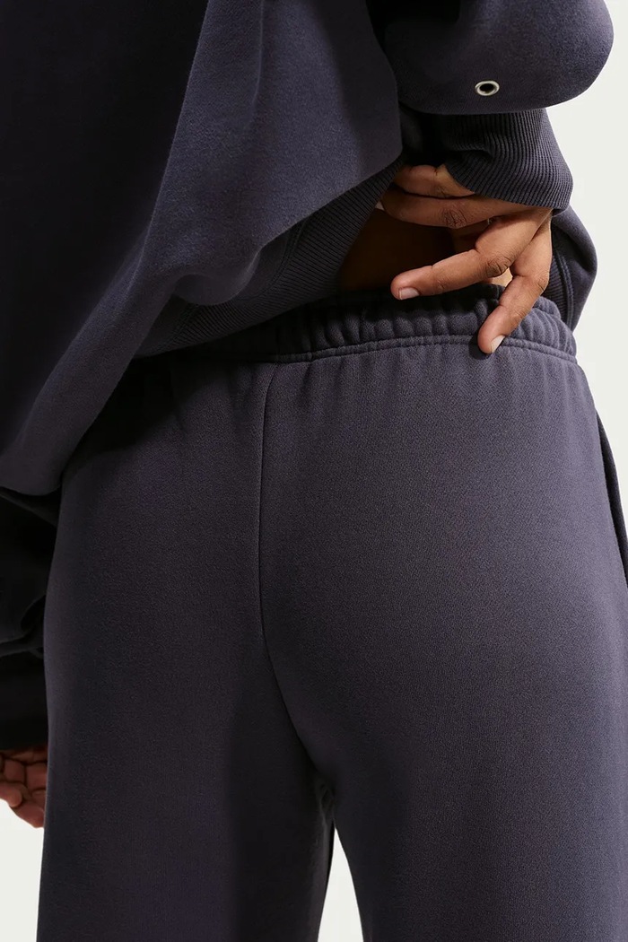 Pantaloni de trening pentru femei cu bumbac Studio Fleece Nike Sportswear albastru IX7048.013