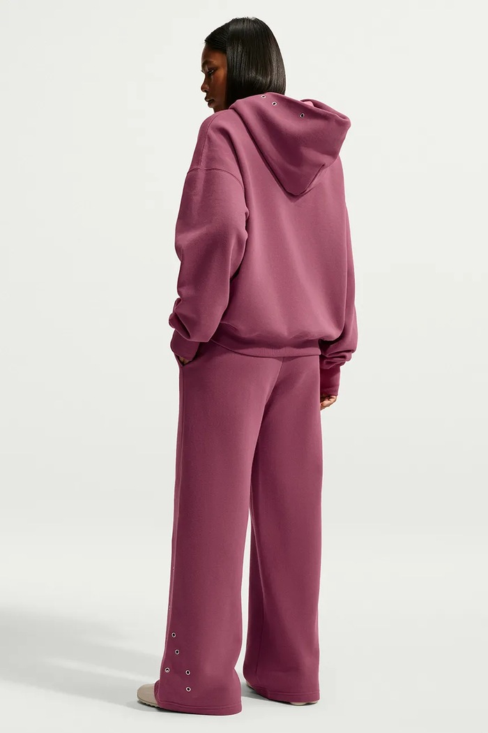 Nike Sportswear Spodnie dresowe damskie z bawełną Studio Fleece IX7048.654 różowy AW26