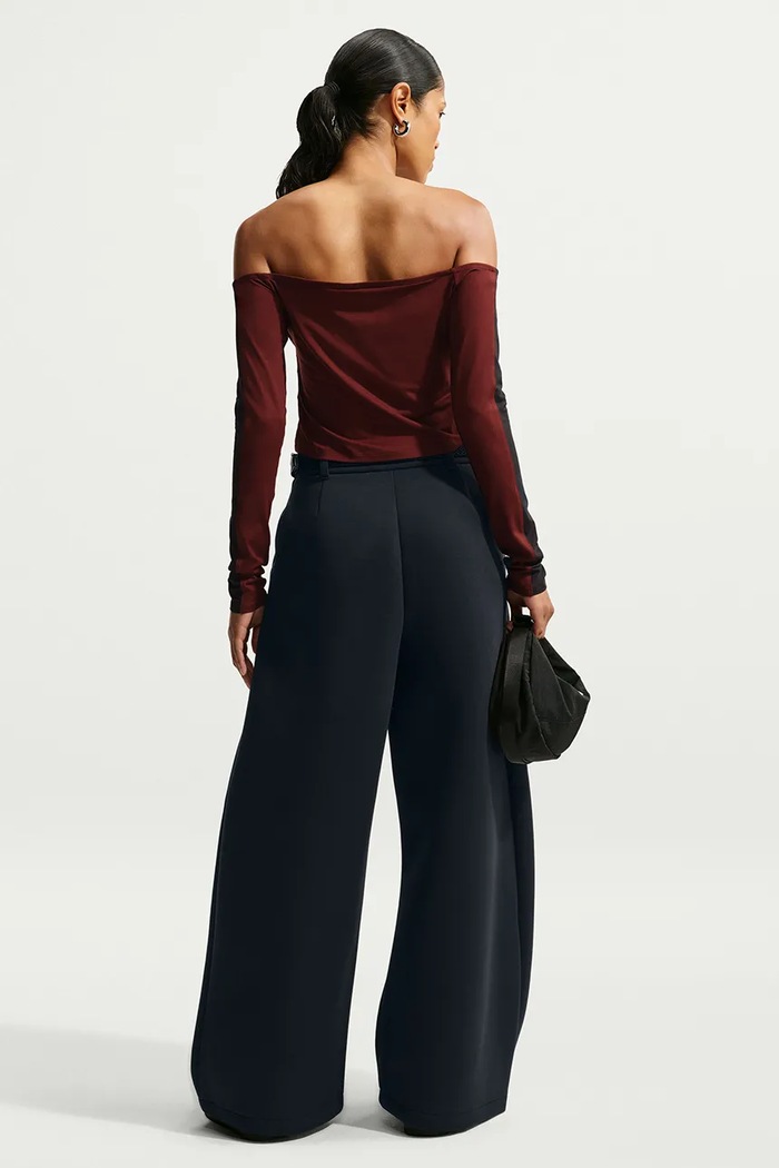 Nike Sportswear Spodnie wide leg damskie z modalem IX7062.010 czarny AW26