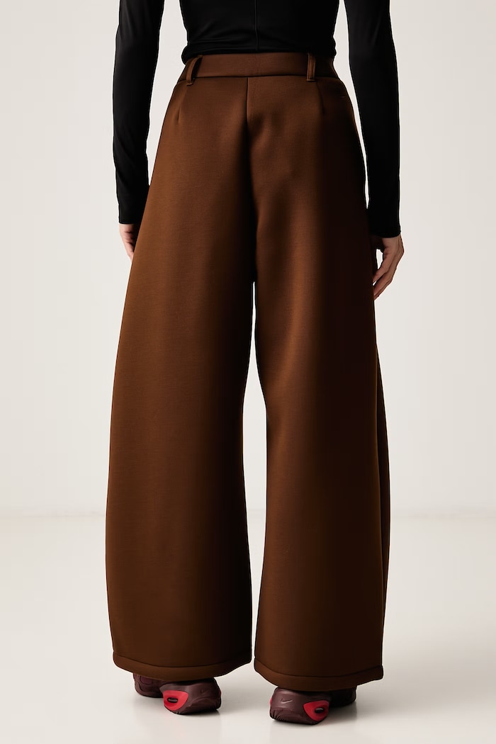 Odzież Nike Sportswear Spodnie wide leg damskie z modalem IX7062.259 brązowy