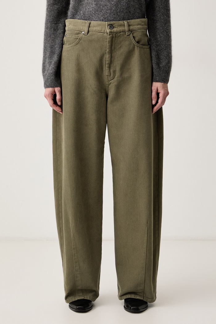 Weekend Max Mara Spodnie damskie bawełniane WKDORDINE zielony 2625136072600