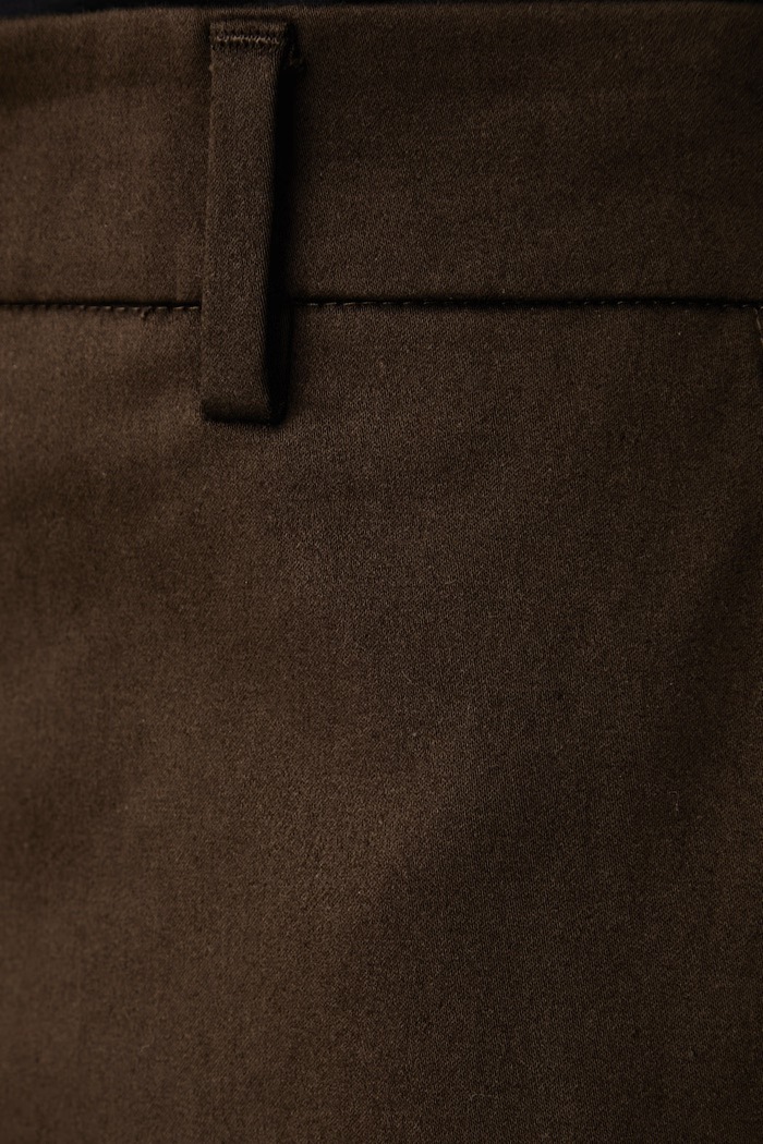 Spodnie straight damskie z bawełną WKSMARANTA Weekend Max Mara 2625136026600 brązowy
