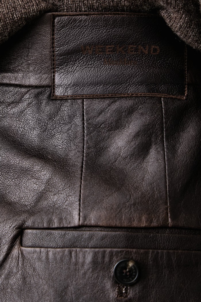 Szorty damskie skórzane WKIPAGINE Weekend Max Mara 2625436013600 brązowy