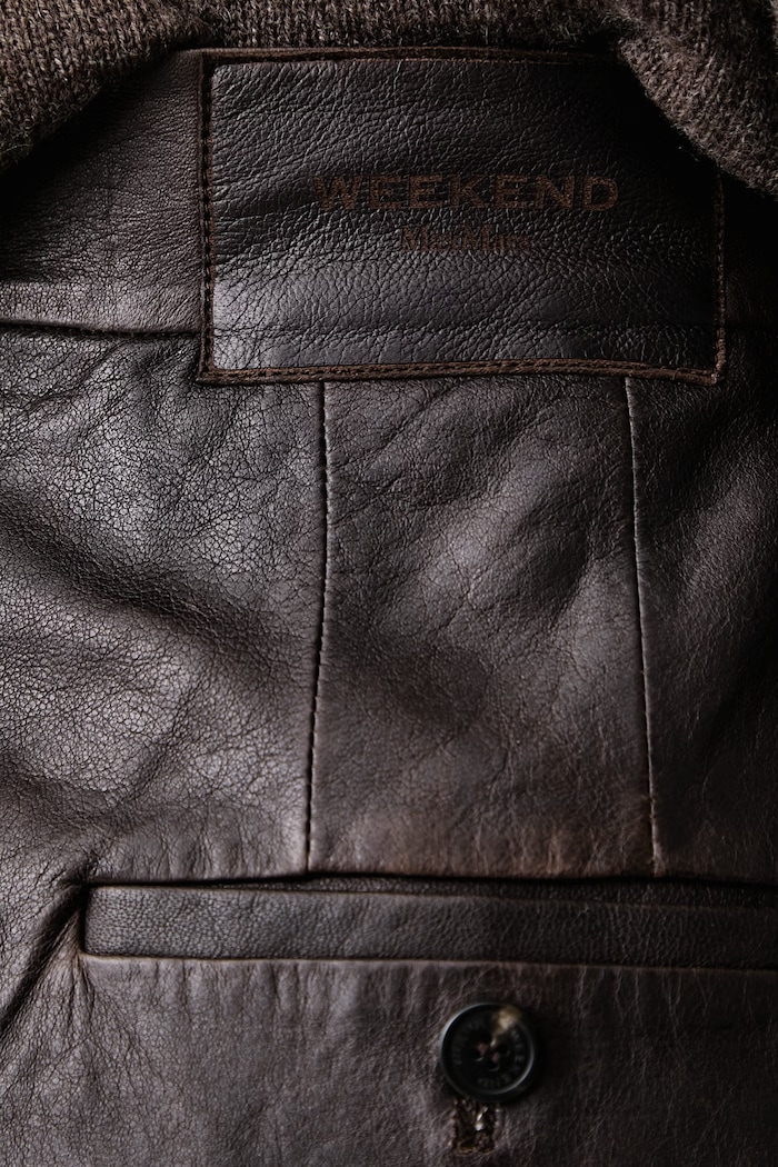 Szorty damskie skórzane WKIPAGINE Weekend Max Mara 2625436013600 brązowy