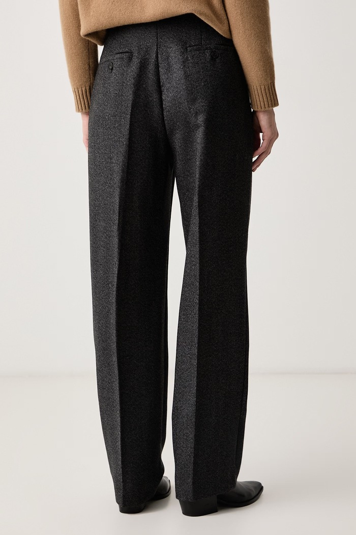 Odzież Weekend Max Mara Spodnie damskie wełniane WKISTADIO 2625136013600 szary