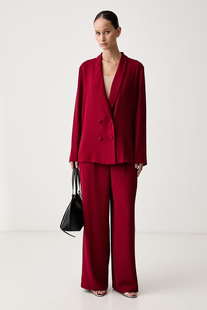 Joseph Ribkoff Spodnie garniturowe damskie 264181 czerwony AW26