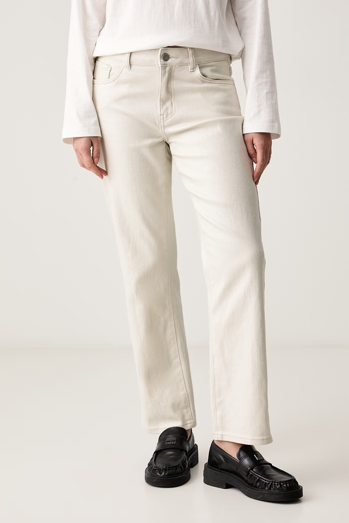 Joseph Ribkoff Jeansy straight damskie beżowy 264913