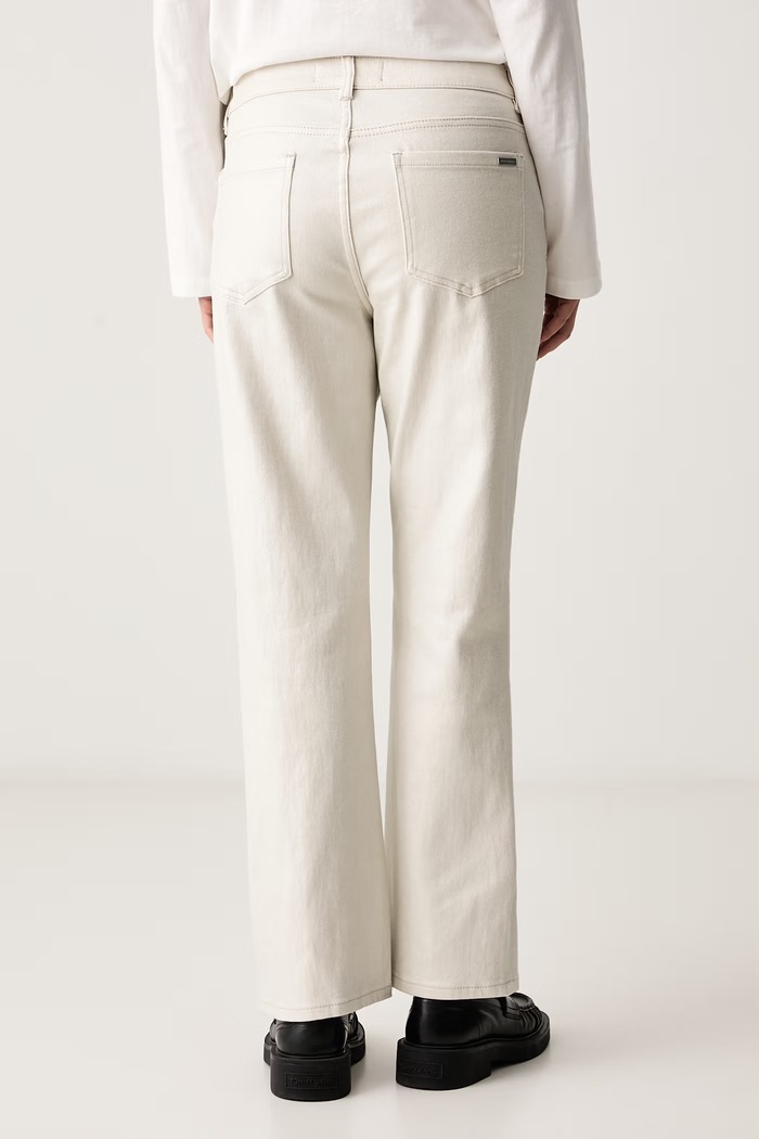Odzież Joseph Ribkoff Jeansy straight damskie 264913 beżowy