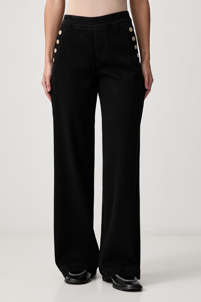 Joseph Ribkoff Jeansy wide leg damskie czarny 254919W26