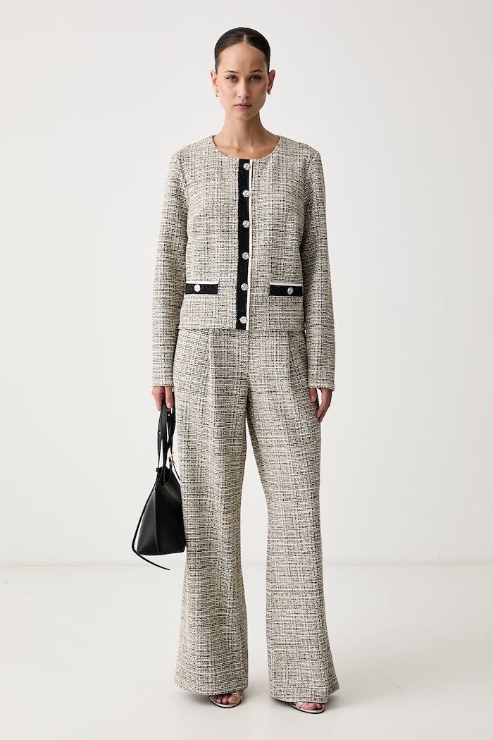 Joseph Ribkoff Spodnie wide leg damskie 264079 beżowy AW26