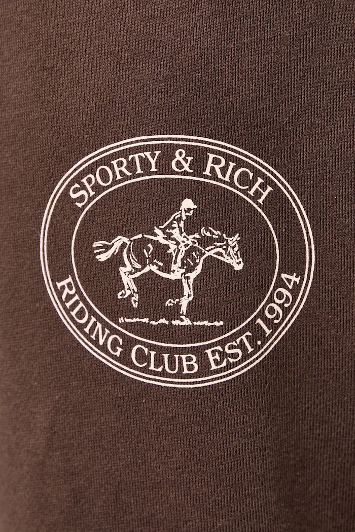 Riding Club spodnie dresowe bawełniane damskie Sporty & Rich brązowy PA08783244BR03