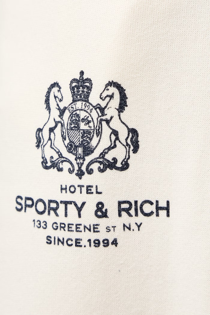 SR Hotel spodnie dresowe bawełniane damskie Sporty & Rich beżowy PA08785276WH06