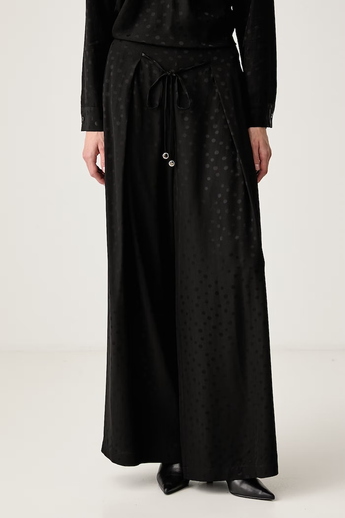 Isabelle Blanche Spodnie damskie z wiskozy czarny IS26FW.P015.T015