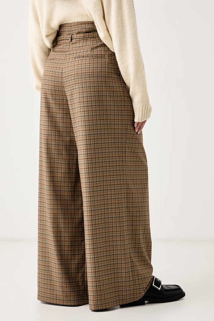 Odzież Isabelle Blanche Spodnie wide leg damskie IS26FW.P042.T009 beżowy