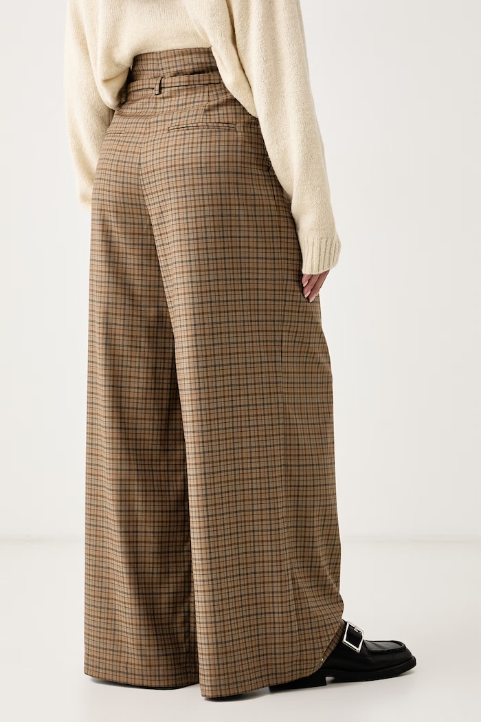Odzież Isabelle Blanche Spodnie wide leg damskie IS26FW.P042.T009 beżowy