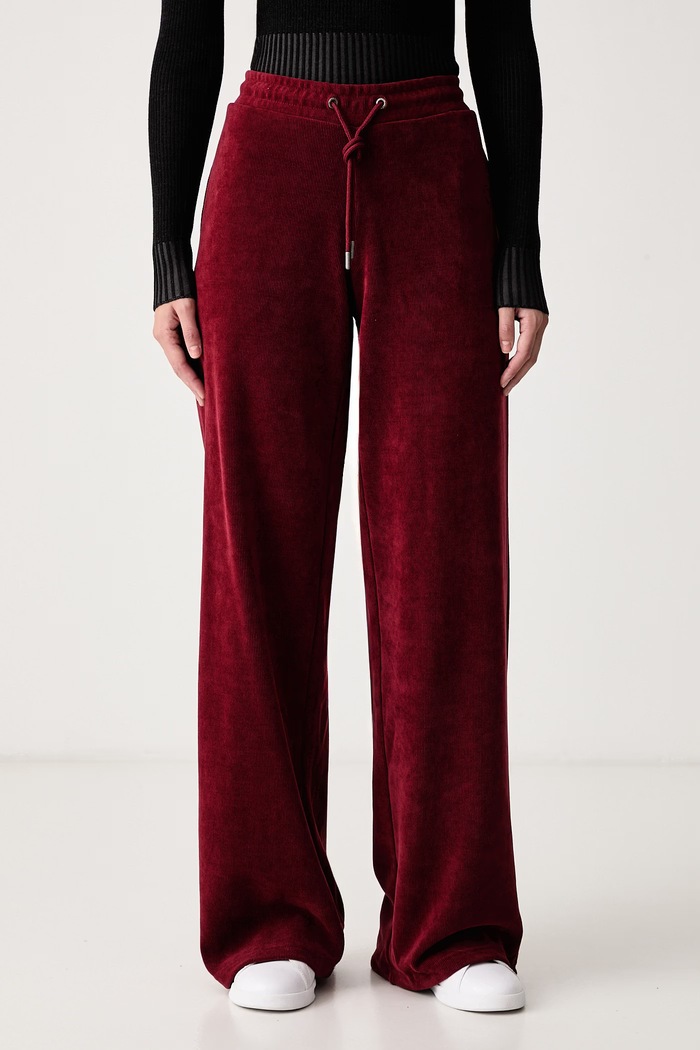 Guess Jeans Teplákové nohavice dámske burgundské W6BB05.K5559