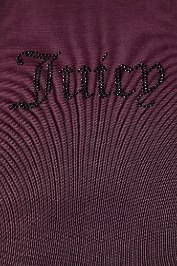 Flare hlače ženske z viskozo EMERSON BELTED STRAIGHT Juicy Couture JCWFE226332 bordo