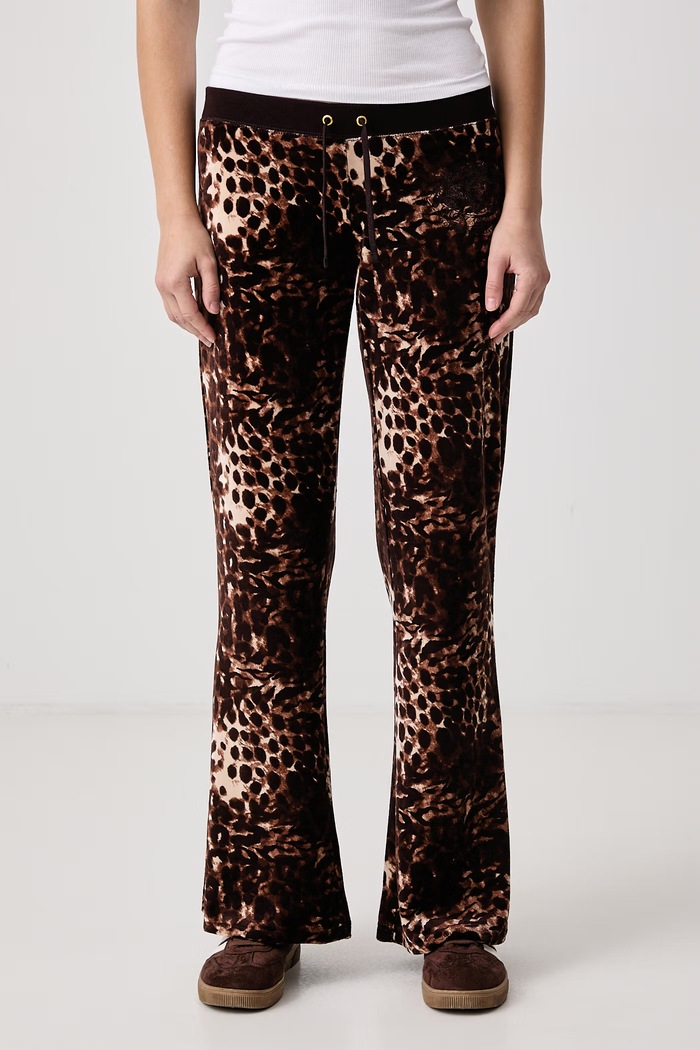 Juicy Couture Donji dio trenirke za žene ABSTRACT ANIMAL CAISA smeđa JCWBJ226339
