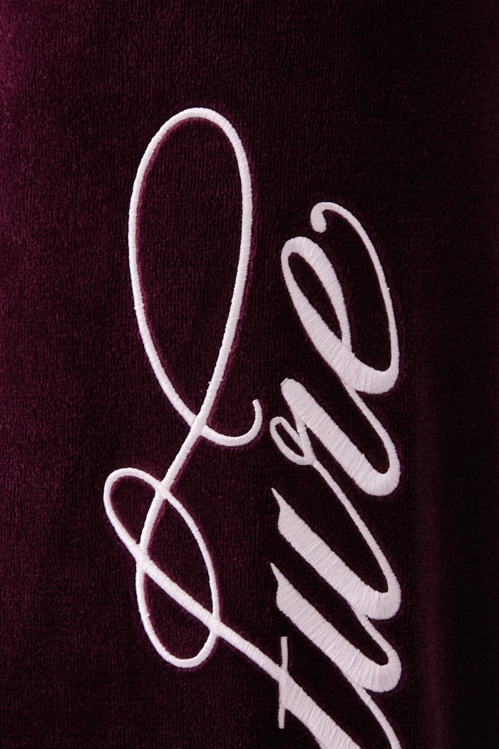 Donji dio trenirke za žene s pamukom SCRIPT REBELLE OG STRAIGHT Juicy Couture bordo JCWBJ226319
