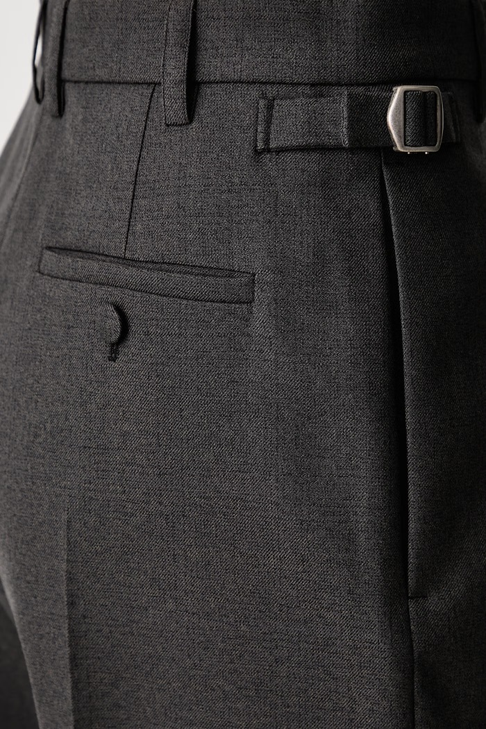 Pantaloni straight din lână pentru femei MUGLER gri 26F1PA05491039