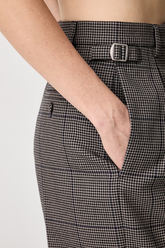 Pantaloni carrot din lână pentru femei MUGLER gri 26F1PA05491040