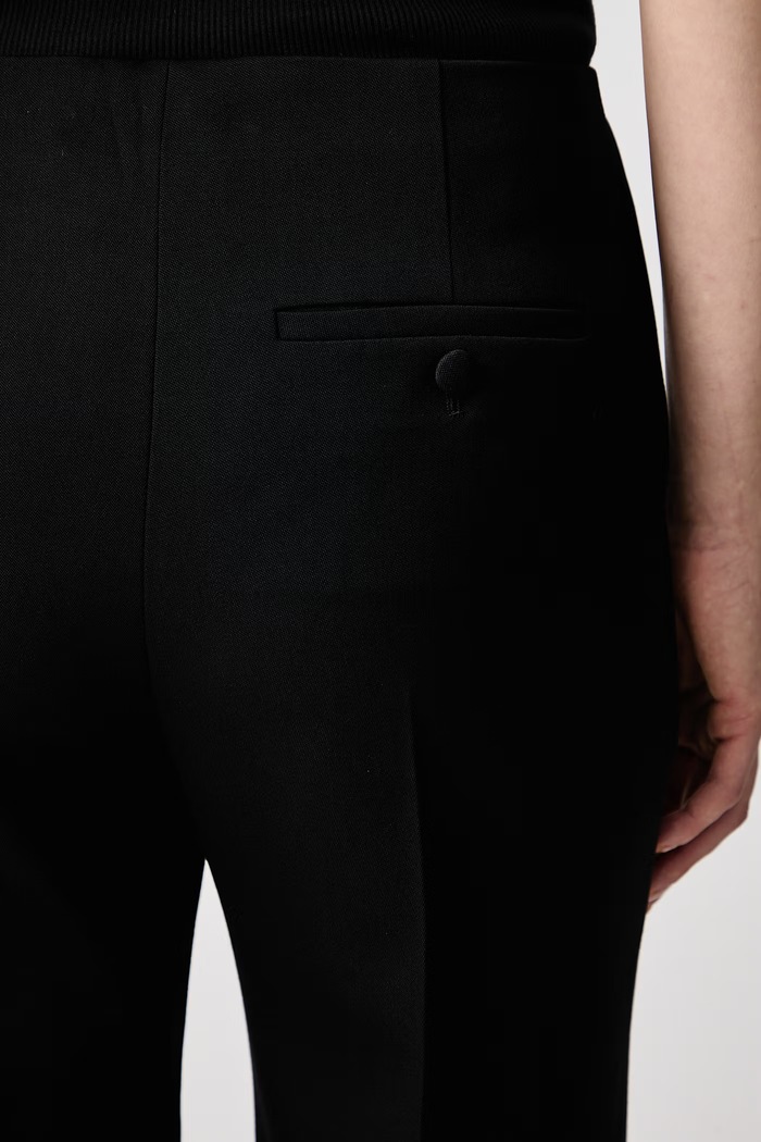 Штани straight вовняні жіночі MUGLER чорний COM1PA05301020