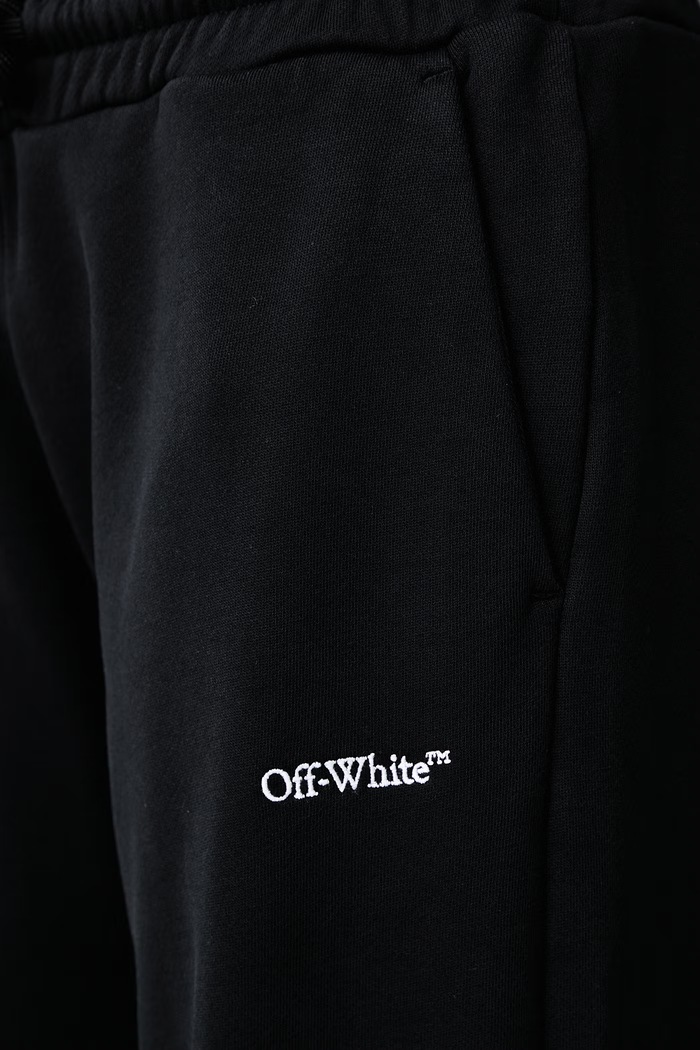 Bookish Reg спортен панталон от памук дамски Off-White черен 2FH00338B
